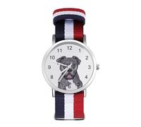 Reloj deportivo Junior Ethnic Bulldog para hombres y mujeres, correa de nailon, reloj analógico de cuarzo