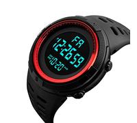 Reloj deportivo multifunción de moda, calendario, fecha, pantalla de alarma, unisex, reloj deportivo para niños, reloj de aprendizaje, rosso, One Size
