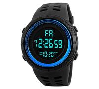 Reloj deportivo multifunción de moda, calendario, fecha, pantalla de alarma, unisex, reloj deportivo para niños, reloj de aprendizaje, azul, One Size