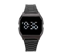 Reloj Deportivo, Pantalla Táctil, Resistente Al Agua, Reloj de Pulsera con Cronómetro Luminoso, Temporizador de Cuenta Atrás, Alarma, Reloj de Pulsera Ultrafino de Acero Inoxidable(Negro)
