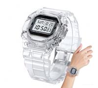 Reloj Deportivo para Hombres, Unisex con Pantalla de Fecha Transparente, Reloj Deportivo con retroiluminación para el día a día, para Ciclismo, natación, Camping, de Noche, al Aire Libre, Interior