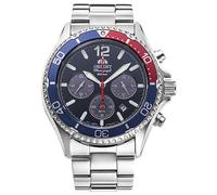 Orient Sports Diver Mako Solar Chrono RA-TX02 - Reloj de Pulsera con cronógrafo de Cuerda Solar de Acero Deportivo, Sumergible, Pepsi, Deportes