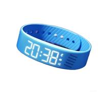 Reloj despertador, 1 paquete de vibración silenciosa para despertar, pulsera multifunción de fitness y seguimiento del sueño, IP65, resistente al agua para uso diario (azul)