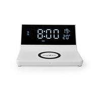 Reloj despertador 3 en 1 con cargador inalámbricode 15 W y función Snooze
