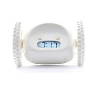 Reloj despertador 9x13.5x9cm - Silencioso - Alquiler de su camino - Snooze - Blanco - Plástico - Clocky