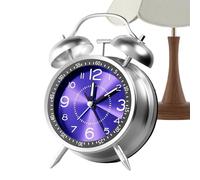 Reloj despertador analógico clásico para grandes durmientes - Reloj de doble campana con retroiluminación para dormitorio y mesita de noche