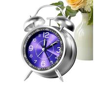 Reloj despertador analógico retro - Reloj despertador analógico retro vintage, relojes de escritorio de cuarzo silenciosos y sin tic- con luz nocturna | Relojes de mesita de noche clásicos con pilas