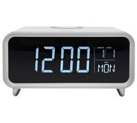 Reloj Despertador Athena Con Cargador Inalámbrico, Blanco - GROOV-E