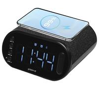 Reloj Despertador Atlas II Con Radio Y Cargador Inalámbrico, Negro - GVCR06BK