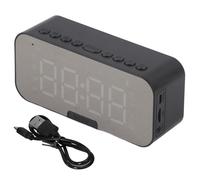 Reloj despertador Bluetooth para dormitorio, reloj despertador doble con altavoz Bluetooth, batería recargable de larga duración, elegante colgador