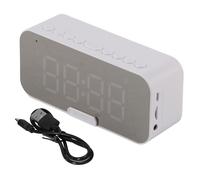 Reloj despertador Bluetooth para dormitorio, reloj despertador dual con altavoz Bluetooth, batería recargable de larga duración, sonido fuerte,