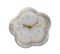 Reloj Despertador Bonito, Reloj de Escritorio de Estilo Simple y Silencioso para Sala de Estar, Material ABS (Yellow)