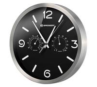 Reloj despertador Bresser MyTime DCF negro 25 cm acero, termómetro e higrómetro