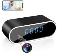 Reloj despertador Cámara espía 4K - 1080P HD Mini DV WiFi con visión nocturna Detección de movimiento Bucle Grabación espía oculta Cámara de seguridad inalámbrica para seguridad de la oficina en el ho