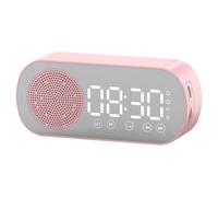Reloj despertador con altavoz Bluetooth multifuncional, doble alarma para dormitorio para personas con sueño profundo con batería recargable,
