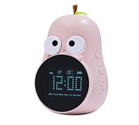 Reloj Despertador con Forma de y Dibujos Animados para Niños, Reloj Despertador Recargable con Forma de para Aprender Inglés, ABS (Rosa Ciruela)