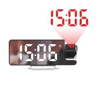 Reloj Despertador con proyector, Techo proyectado, Pantalla de atenuación automática de 12/24 Horas, Reloj Digital Moderno, Ideal para Sala de Estar, Aula, Dormitorio, 7.6 x 3.3 x 1.57