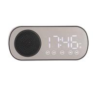 Reloj Despertador con Radio, Configuración de Reloj Despertador Dual, Radio FM Sintonizada Digital Portátil, con Altavoz de Música Bluetooth, Pantalla LED Grande, para Noticias, Pronósticos Meteorológ