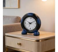 Reloj despertador con temática de fútbol para habitaciones de niños con movimiento de cuarzo silencioso y modos de alarma duales con melodías divertidas para un ambiente de sueño tranquilo (naranja)