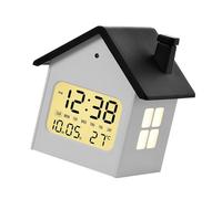 Reloj despertador creativo con forma de casas para decoración del hogar, silencios, modos nocturnos, visualización precisa de la hora, reloj despertador nocturno