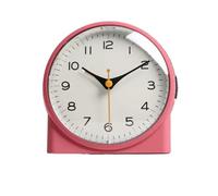 Reloj despertador de 4 pulgadas, reloj pequeño súper silencioso que no hace tictac con luz nocturna, funciona con pilas, funciones de repetición y luz, para sala de estar, dormitorio, mesita de