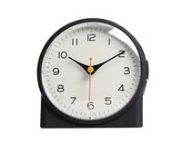 Reloj despertador de 4 pulgadas, reloj pequeño súper silencioso que no hace tictac con luz nocturna, funciona con pilas, funciones de repetición y luz, para sala de estar, dormitorio, mesita de noche,