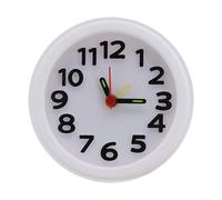 Reloj despertador de cuarzo sin garrapatas con luz nocturna cálida, funciona con pilas, solución para zonas tranquilas para dormir (blanco)