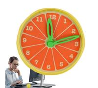 Reloj despertador de frutas - Reloj pequeño de mesa con estampado de cítricos en 3D, decoración estética de habitación, decoración del hogar para adultos, niños, profesores, mesita de noche, sala de