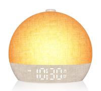 Reloj despertador de luz diurna, despertar suave para personas que duermen profundamente, reloj despertador con luz de amanecer con 30 sonidos naturales y temporizador de sueño, reloj despertador de
