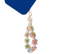 Reloj despertador de muñeca con flores, pulsera de llavero de muñeca de margarita - Boho Wristlet Keynchain Daisy Cheard Lonyard,Bolso de ganchillo hecho a mano Silla de flores para cumpleaños,