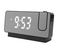 Reloj Despertador de Proyección, Reloj Despertador LED HD con Proyección en el Techo, Reloj Despertador Digital de Pared con Proyector Giratorio de 180°, Repetición, Temperatura (Negro)