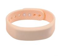 Reloj despertador de vibración silenciosa para despertar, con análisis del sueño, cronómetro y contador de pasos en correa de silicona (rosa)