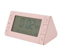 Reloj despertador digital centrado en el usuario con múltiples alarmas para diferentes horarios, mecanismo de repetición simplificado para dormir extra (rosa)