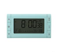 Reloj despertador digital centrado en el usuario con múltiples alarmas para diferentes horarios, mecanismo de repetición simplificado para dormir extra (verde)