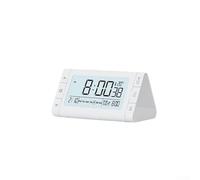 Reloj despertador digital centrado en el usuario con múltiples alarmas para diferentes horarios, mecanismo de repetición simplificado para dormir extra (blanco)