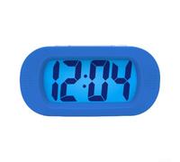 Reloj despertador digital compacto y portátil con características fáciles de usar y mañanas tranquilas (azul)