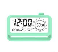 Reloj despertador digital con retroiluminación LED con batería recargable USB, alarmas triples, funcionamiento silencioso y pantalla de temperatura ambiente (negro)