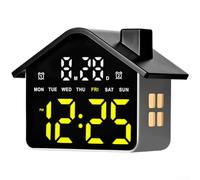 Reloj despertador digital de escritorio multicolor con función de luz nocturna, indicador de semana y brillo regulable en cuatro pasos para dormitorio, mesita de noche u oficina (B)