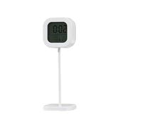 Reloj despertador digital de pie con pantalla de temperatura, barridos silenciosos, segundo movimiento para escritorio, dormitorio, oficina, reloj de visualización de temperatura