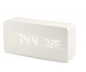 Reloj despertador digital elegante con modo de suspensión de ahorro de energía y luces LED ajustables para un brillo suave y agradable que se puede ver tanto a la luz del día como en la oscuridad.