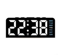 Reloj despertador digital LED con activación de sonido y lecturas precisas de temperatura para comodidad diaria (A)