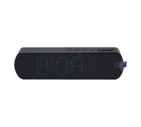 Reloj despertador digital LED con higrómetro de temperatura y temporizador, pantalla rectangular de escritorio con modo de 12/24 horas, fecha y segundo, ideal para estudio de sala de estar (B)