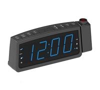 Reloj Despertador Digital, LED Monitor Con FM Radio Proyector Carga USB Puerto Modulador De Luz Ajustable Despertador Volumen Dormir Temporizador Fuente De Alimentación Despertadores Electrónicos Des