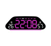 Reloj despertador digital LED para dormitorio, reloj de escritorio con día de la semana, despertadores dobles para sala de estar, decoración del hogar, escritorio