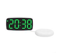 Reloj despertador digital LED para mesita de noche con temperatura y fecha, repetición, brillo ajustable, relojes despertadores alimentados por USB/pilas para dormitorio, oficina (D)
