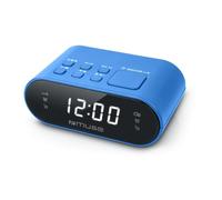 Reloj Despertador Digital MUSE M-10 BL Ovalado Azul con Radio FM