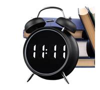 Reloj despertador digital, pantalla de sonido potente de 6.3 x 4.33 pulgadas, acento clásico de campana, instrumento silencioso vintage, mejora del hábito matutino para jóvenes, estudiantes