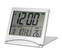 Reloj Despertador Digital Plegable, 1Pc Mini Reloj de Viaje Portátil Reloj Despertador LED Digital de Viaje Plegable Calendario de Temperatura Snooze Reloj de Escritorio Compacto para Todas las Edades