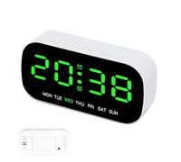 Reloj despertador digital - Temporizador electrónico de escritorio de 145 g | Ajuste, visualización de fecha ajustable | Mesa de respaldo de batería portátil, dormitorio de niños, sueño pesado, gran