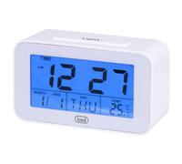 Reloj despertador digital Trevi SLD 3P50 blanco 12/24h LCD retroiluminado portátil